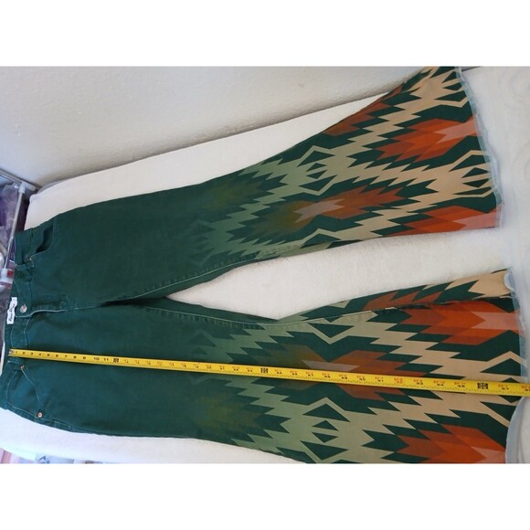 Ranch Dressn Southwestern Border Flare Jeans Size 14 Bohemian Western Retro - Picture 11 of 16